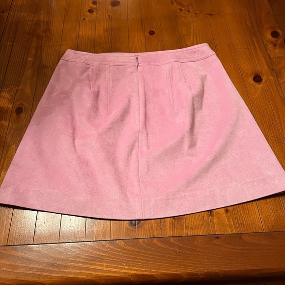 Express Pink and Gold Suede Skirt - Picture 4 of 5